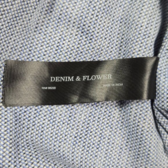 Denim & Flower Ricky Singh Poplin Dress Shirt L Slim Fit NWT - Picture 7 of 10